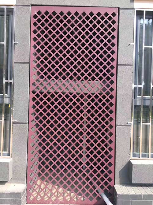 产品名称：铝板冲花空调护栏
