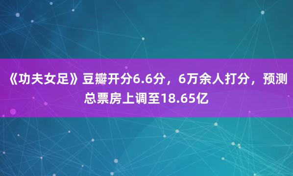 《功夫女足》豆瓣开分6.6分，6万余人打分，预测总票房上调至18.65亿