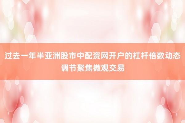 过去一年半亚洲股市中配资网开户的杠杆倍数动态调节聚焦微观交易