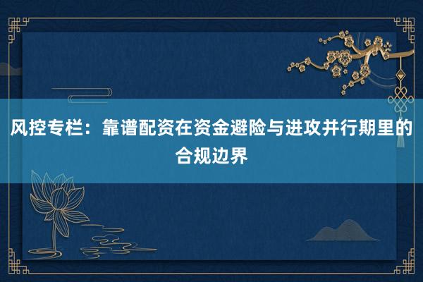风控专栏：靠谱配资在资金避险与进攻并行期里的合规边界